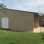 Eagle WI horse shelter with metal roofing